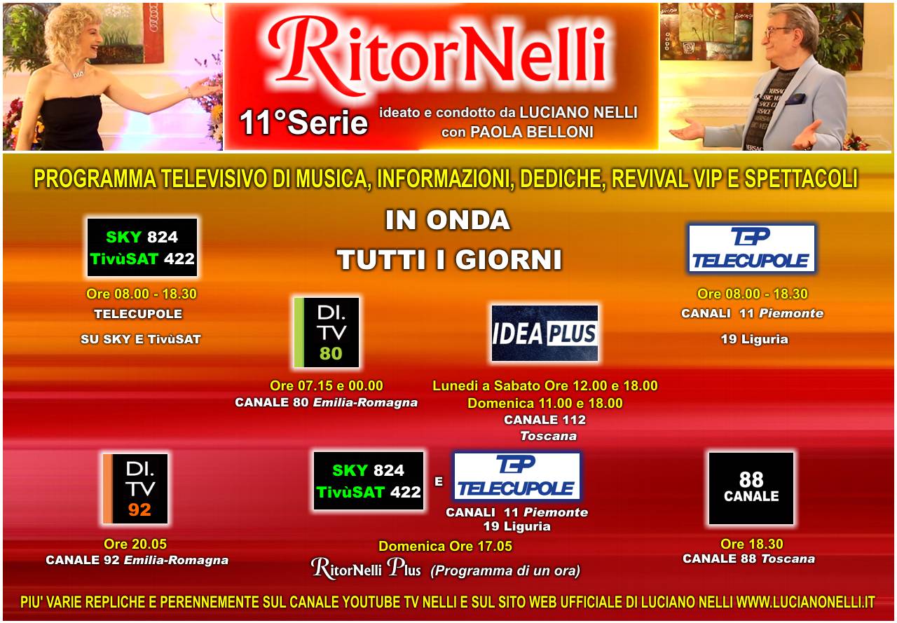 Diffusioni televisivi della Trasmissione Ritornelli